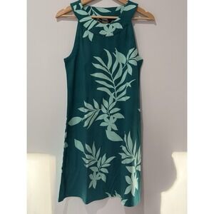 Natural Reflections Dress Womens Small Green Tropical Sleeveless Casual NWT